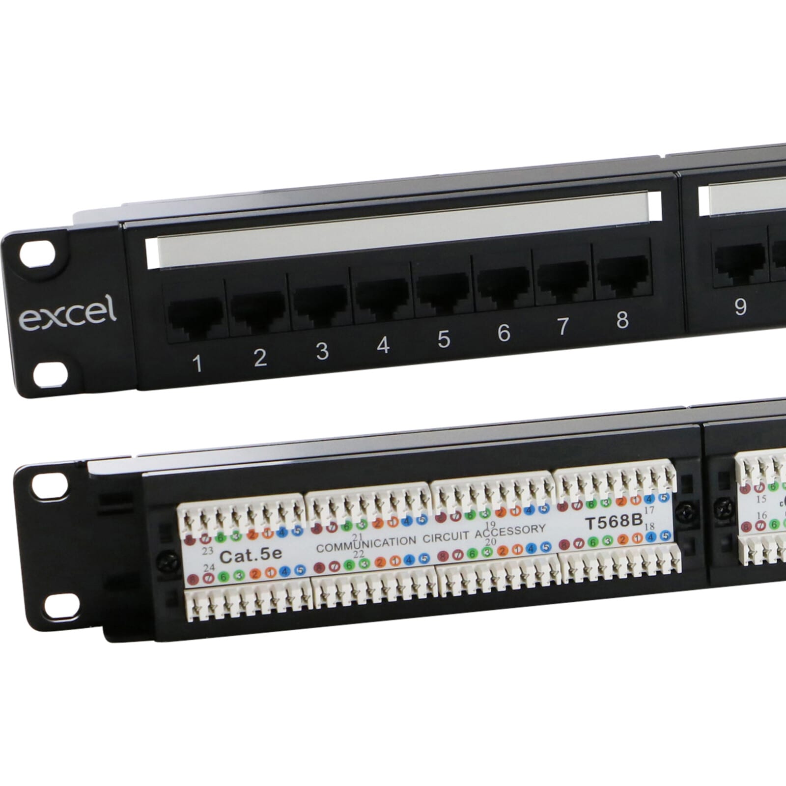 EXCEL EXL100-470 Excel Plus Cat5e 24 Port 1U Patch Panel