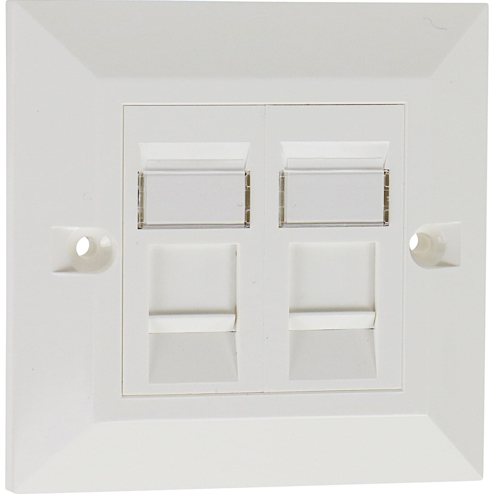 EXCEL EXL100-704 Excel Cat5e UTP Unscr 2 Mod White w/Beve