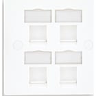 EXCEL - EXL100-705 Excel Single Gang 4 Port Keystone Flat F