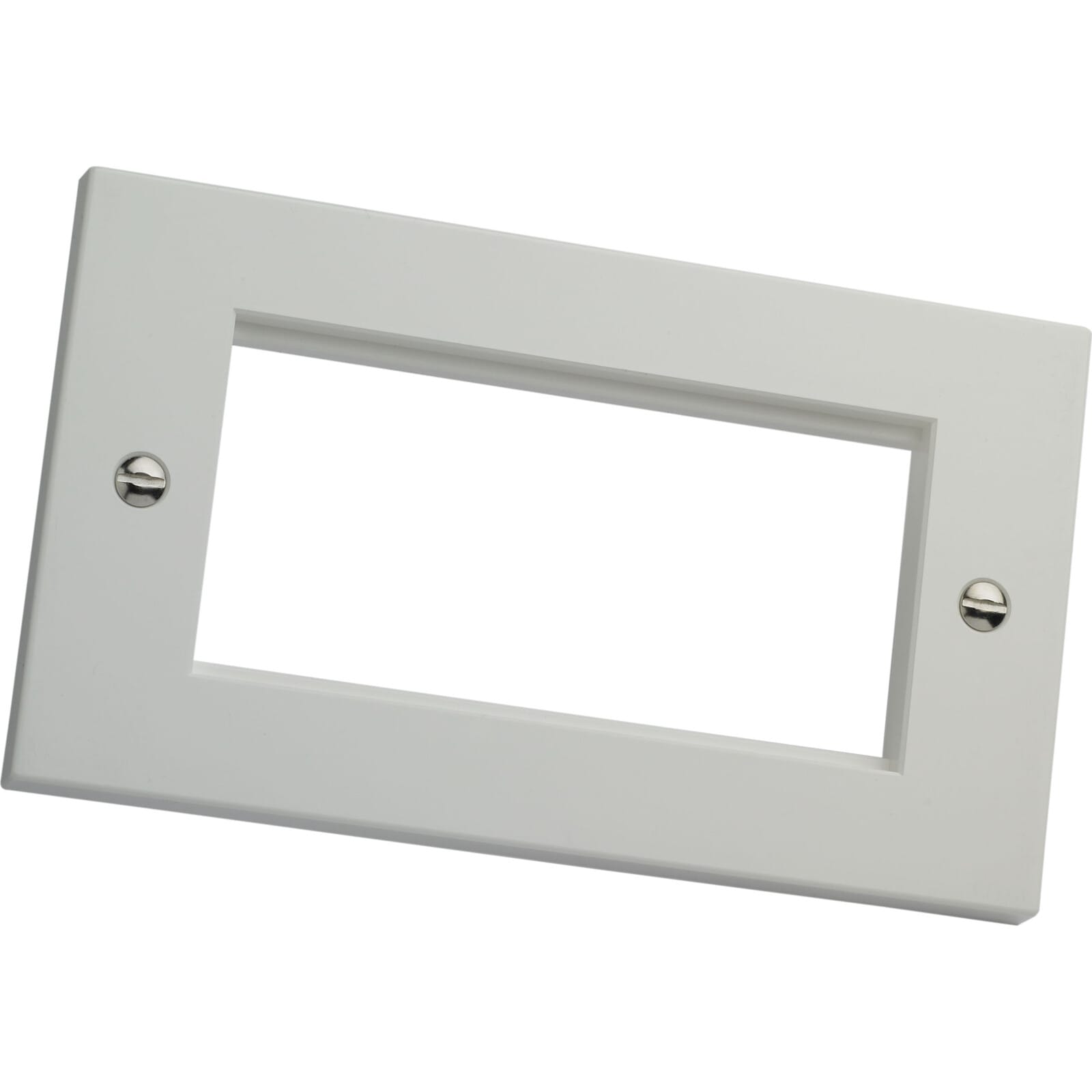 MAYFLEX UK LIMITED EXL100-718 Excel White Double Gang Flat Plate witho