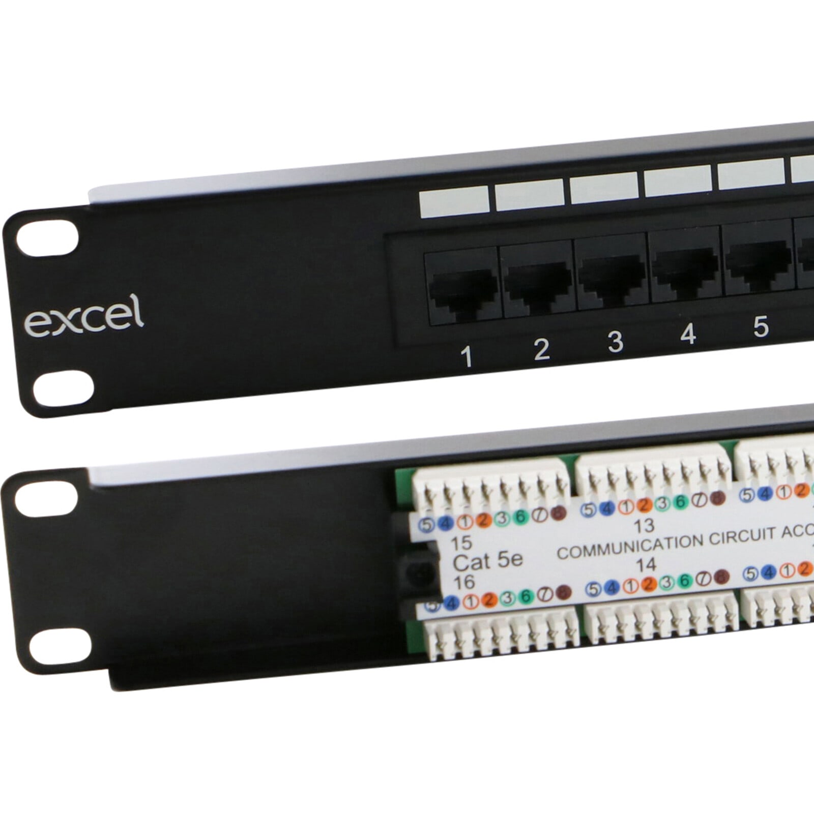 EXCEL EXL100-720 Excel Cat5e 1U 16 Port UTP Patch Panel B