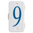 LE PROLUNGHE SAS - PRG10009 PIASTRINA CON NUMERO -9- IN PORCELLANA