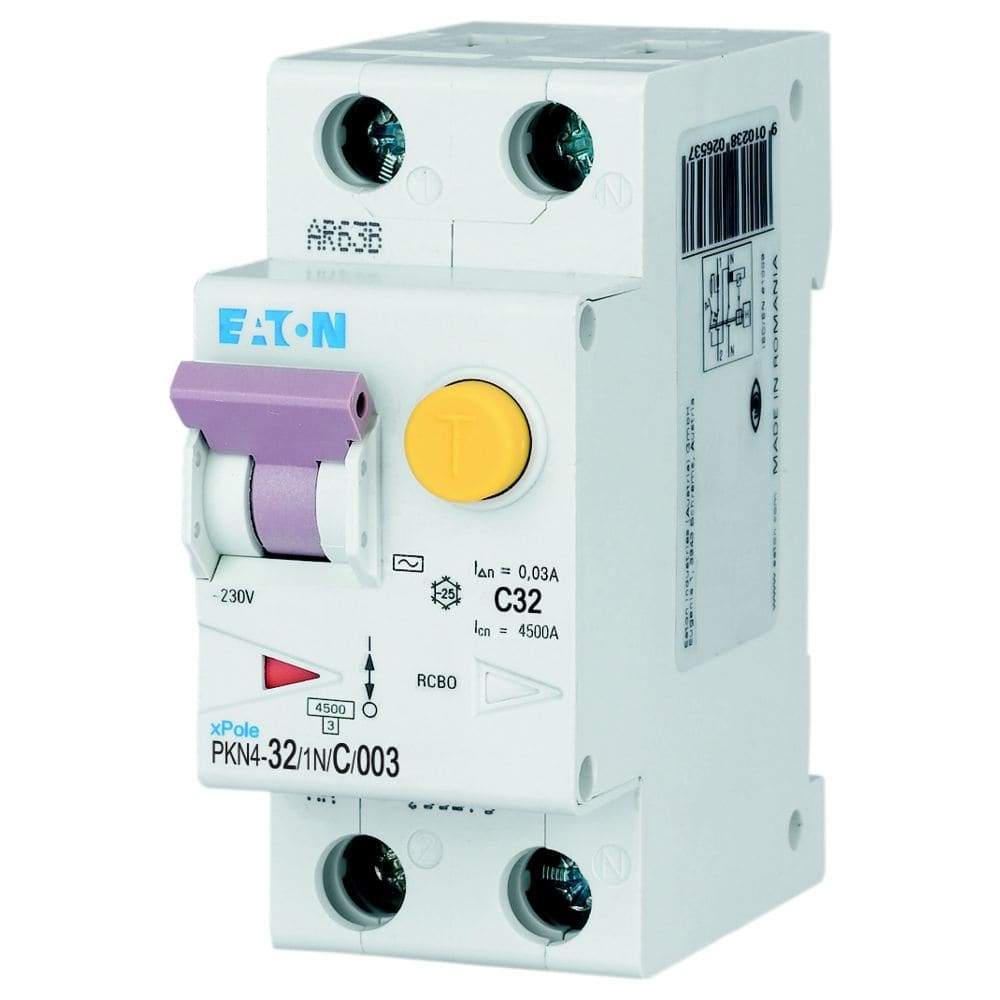 EATON EAO237161 PKN4-32/1N/C/003 MTD 1N 32A C 0,03 4,5KA