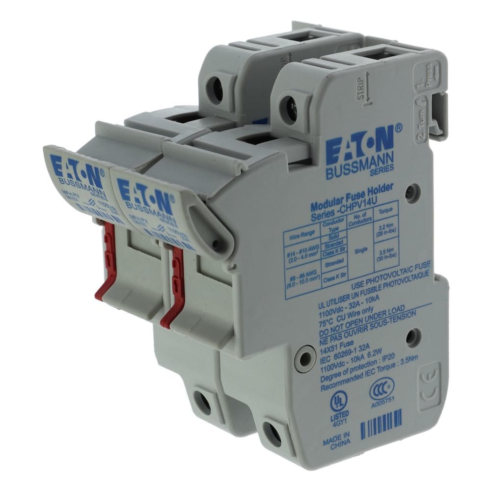 EATON EAOCHPV142U CHPV142U 2P 14X51 PV FUSE HOLDER