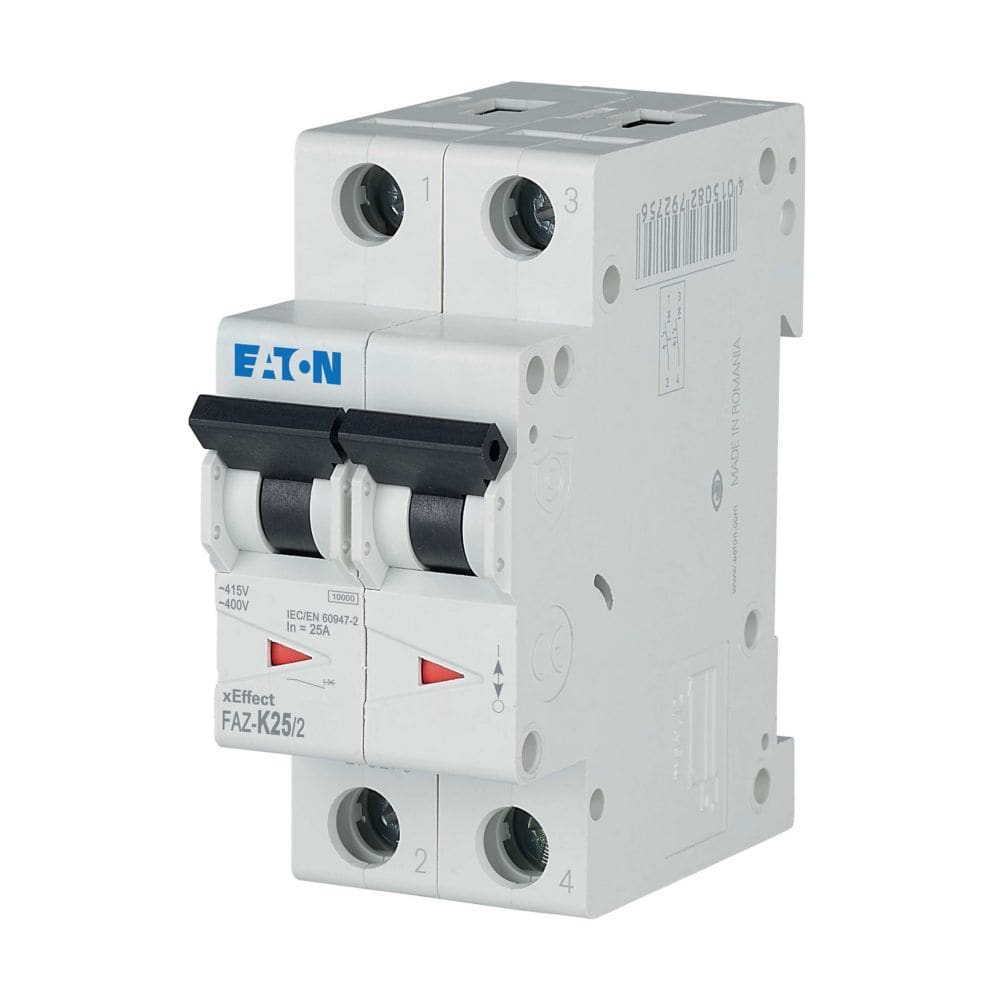 EATON EAO278800 FAZ-K25/2 INT. MT 15KA 2P K 25A
