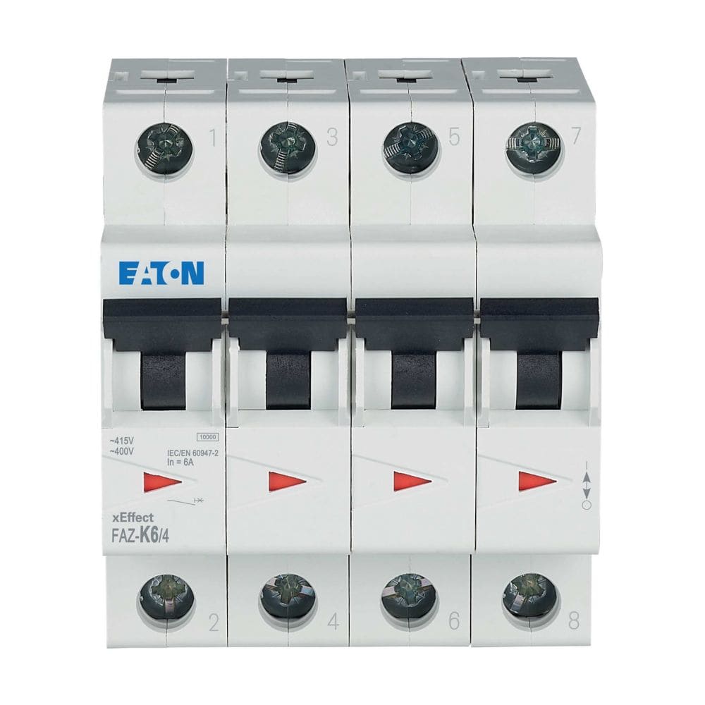 EATON EAO279095 FAZ-K6/4 INT. MT 15KA 4P K 6A