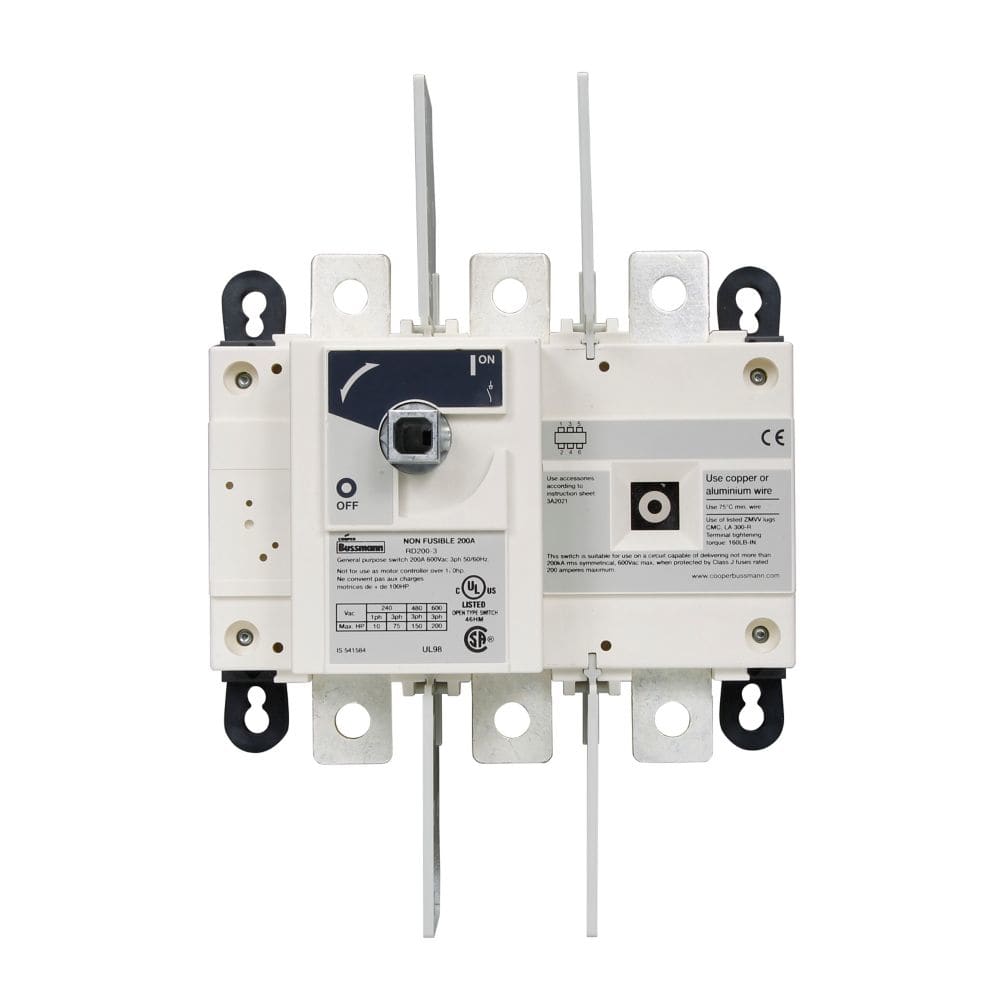 EATON EAORD200-3 RD200-3 SWITCH 200A NON-F 3P UL98