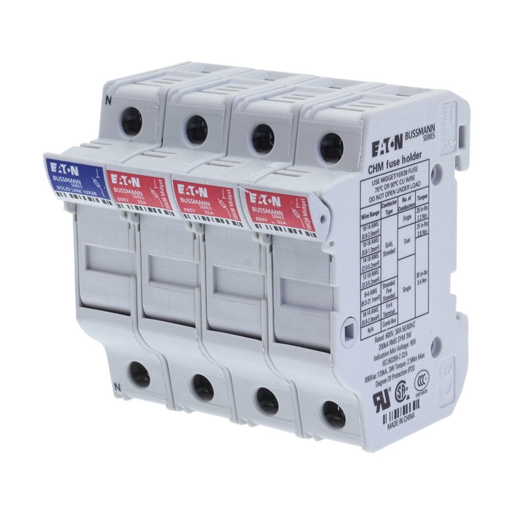 EATON EAOCHM3DNU CHM3DNU PORTA-FUS, 30 A, 10X38 , 3P+N