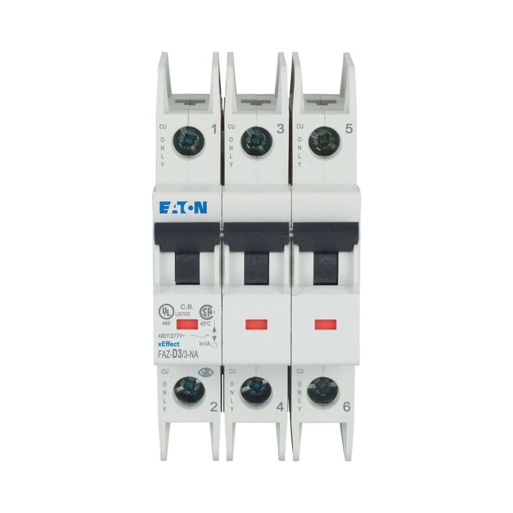 EATON EAO102261 FAZ-D3/3-NA INT.AUT. UL/CSA 3P 3A D 10KA
