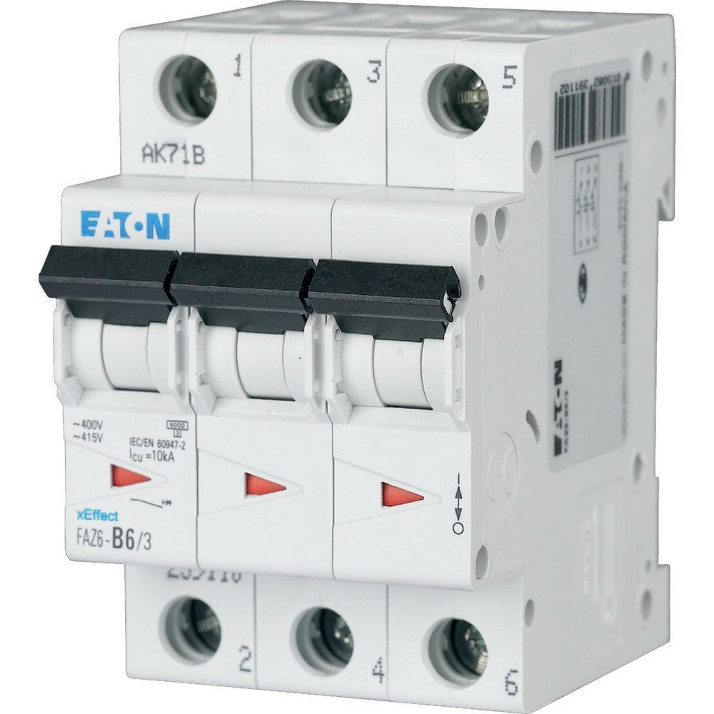 EATON EAO168082 FAZ6-D20/3 INT. MT 6KA 3P D 20A