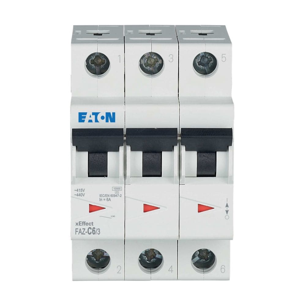 EATON EAO278867 FAZ-C6/3 INT. MT 10KA 3P C 6A