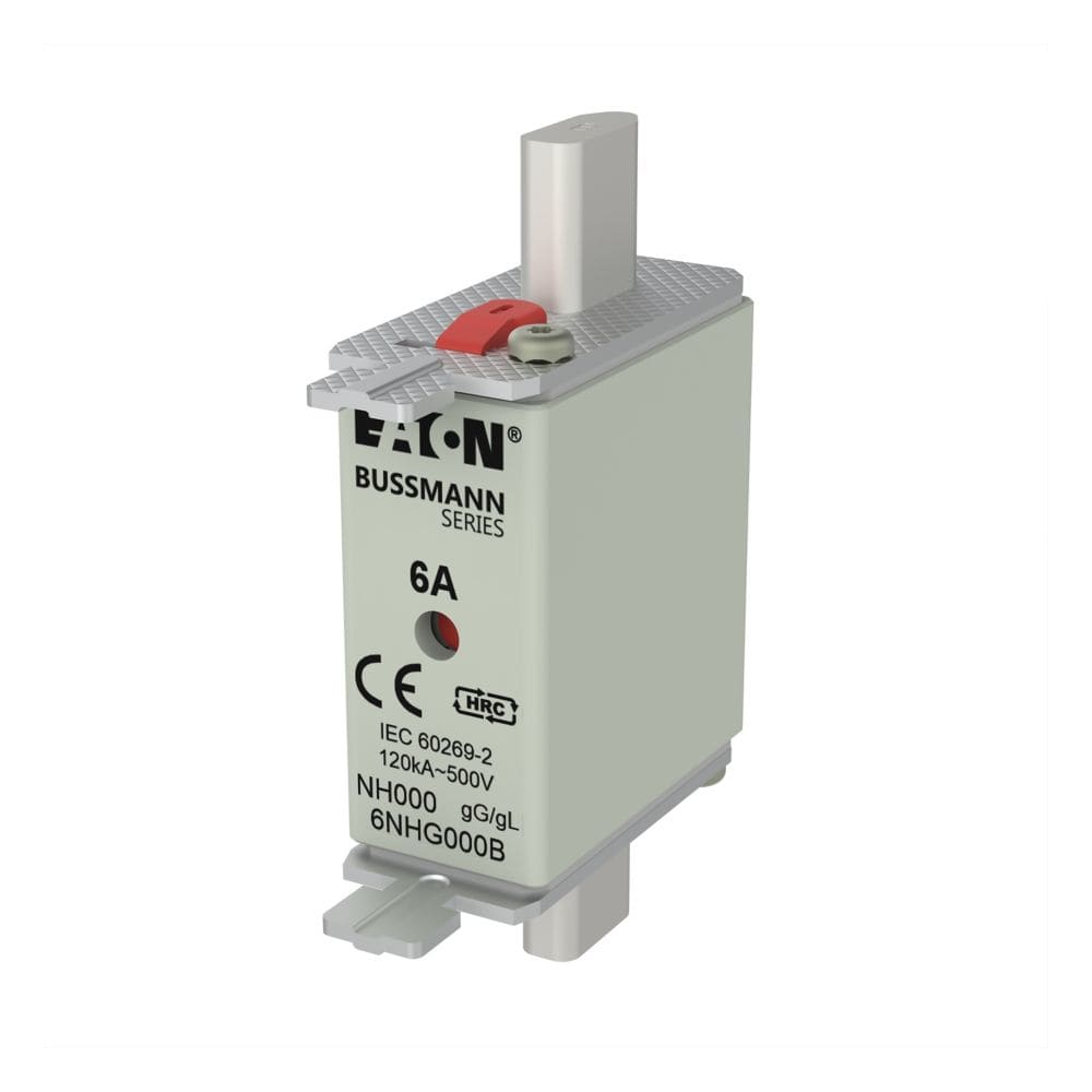 EATON EAO6NHG000B 6NHG000B NH000, GG-GL, 6A, 500VAC, PLACC