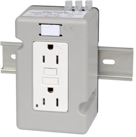 ROCKWELL AUTOMATION - RCK1492-REC15G IEC GFCI RCPT, 15A, DIN RAIL MTG