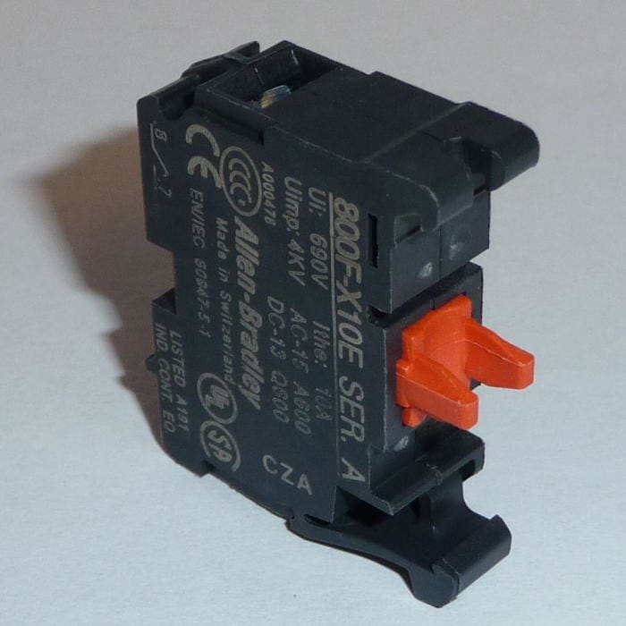 ROCKWELL AUTOMATION RCK800F-X10E 22MM CONTACT BLOCK 800F PB, PACK QTY.10