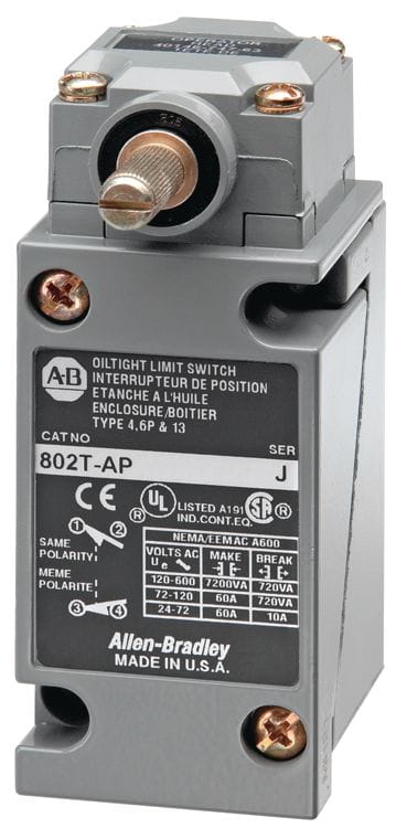 ROCKWELL AUTOMATION - RCK802T-NPTP METAL PLUG-IN OILTIGHT LIMIT SWITCH