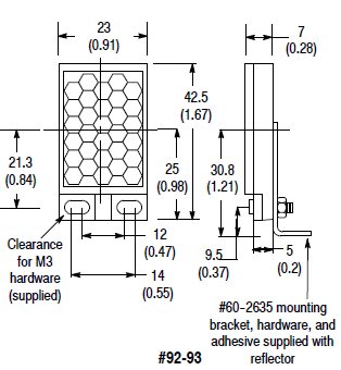 ROCKWELL AUTOMATION - RCK92-93 REFLECTORS FOR PHOTO SENSOR