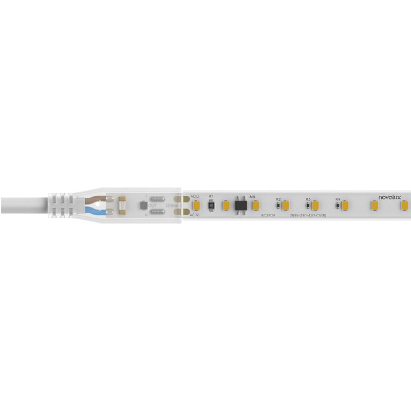NOVALUX SPA NOX100988.99 STRIP LED 230VAC: 9,8W/M - 50M - 3K
