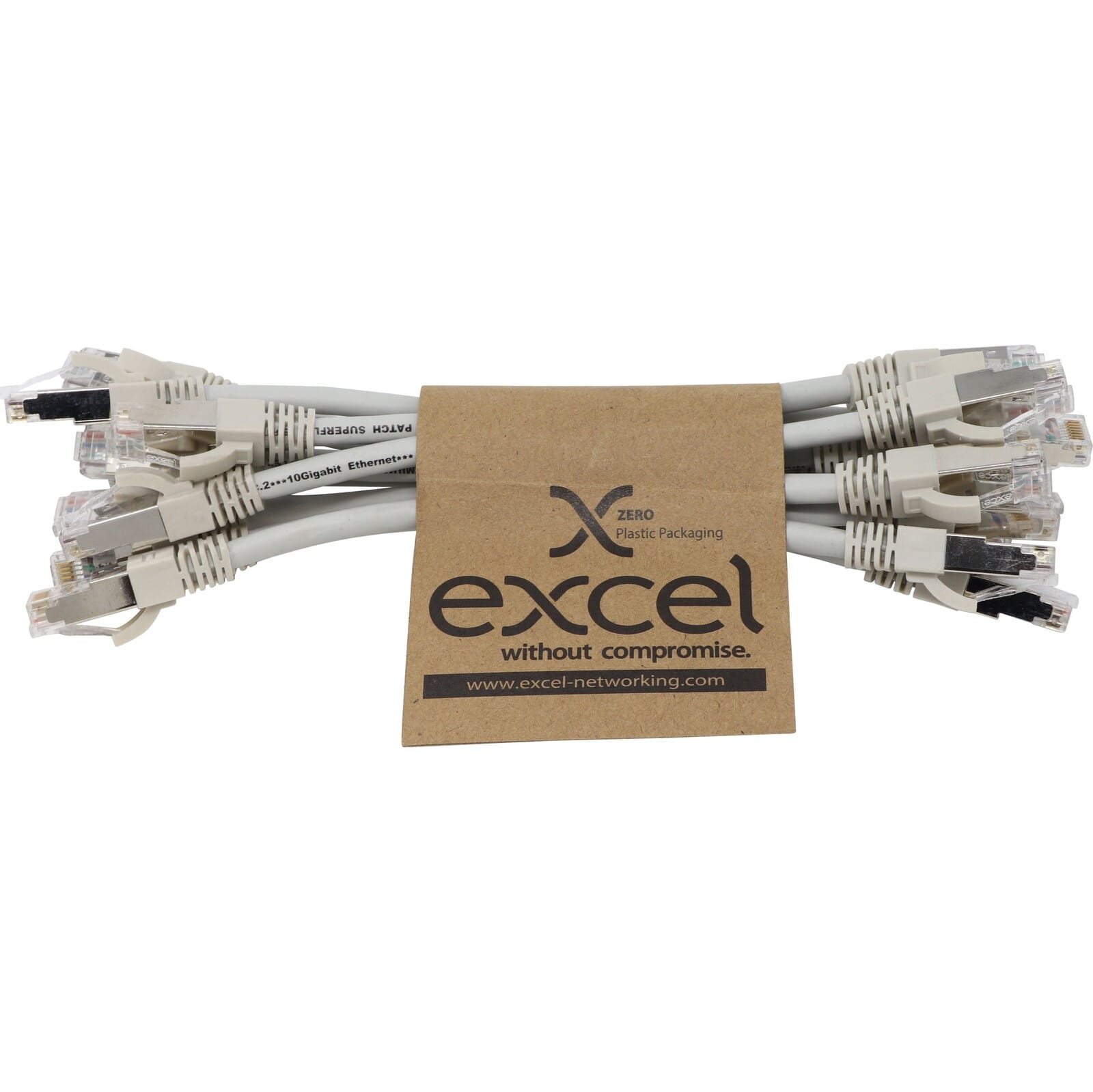 EXCEL EXL101-188-10 Excel Cat6A P/Lead S/FTP LSOH 215 mm Gre