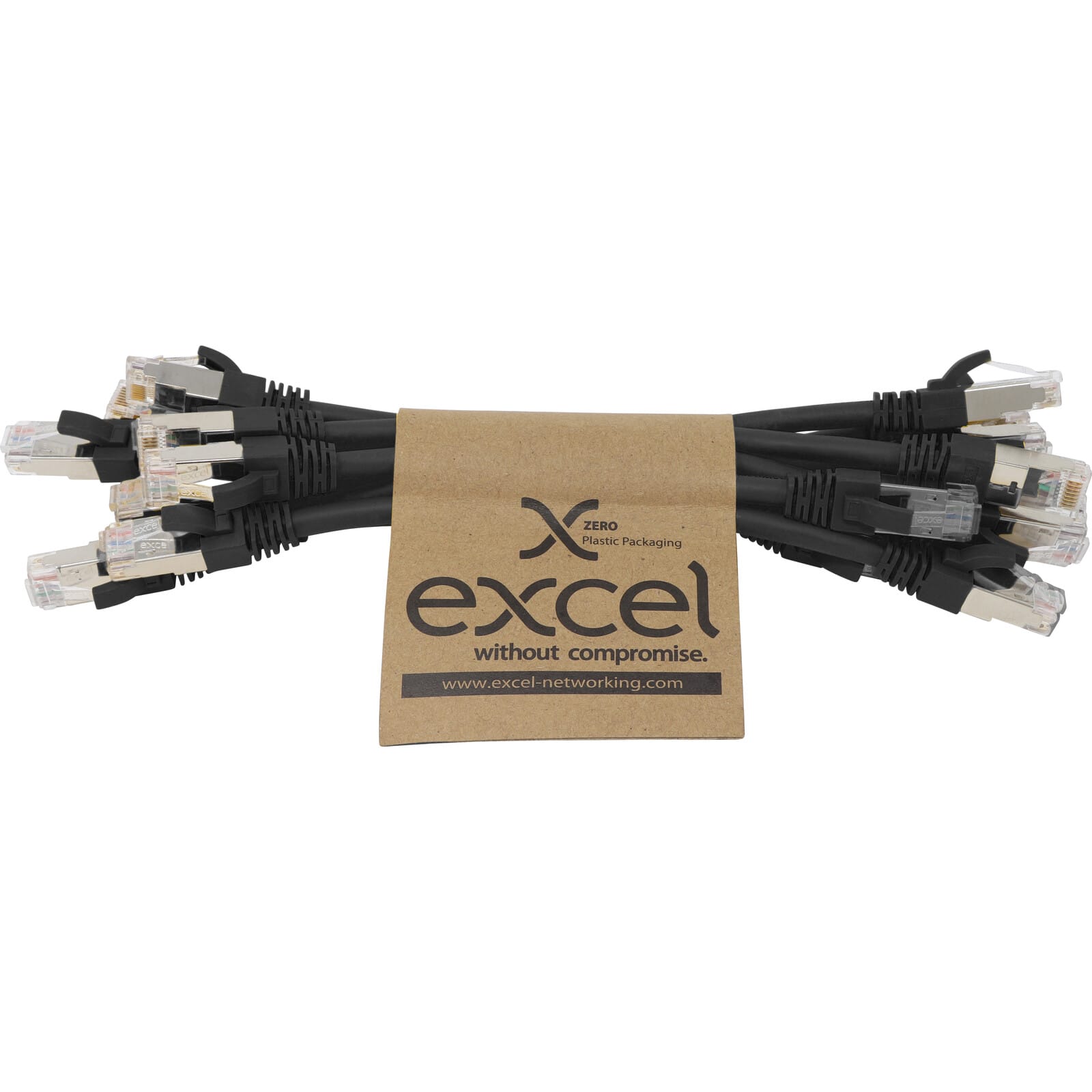 EXCEL EXL101-191-10 Excel Cat6A P/Lead S/FTP LSOH 215 mm Bla