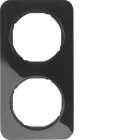 BERKER BRK10122145 Rahmen 2fach Berker R.1, schwarz glanzen
