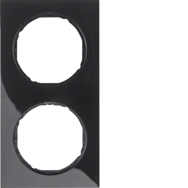 BERKER BRK10122245 Rahmen 2fach Berker R.3, schwarz glanzen