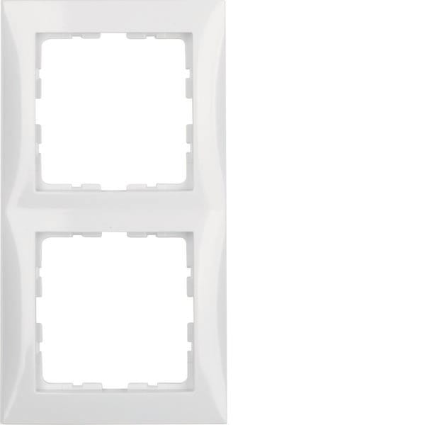 BERKER BRK10128989 CORNICE 2P SERIE S1 BIANCO POLARE LUCIDO