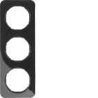 BERKER - BRK10132145 CORNICE 3P SERIE R1 NERO LUCIDO