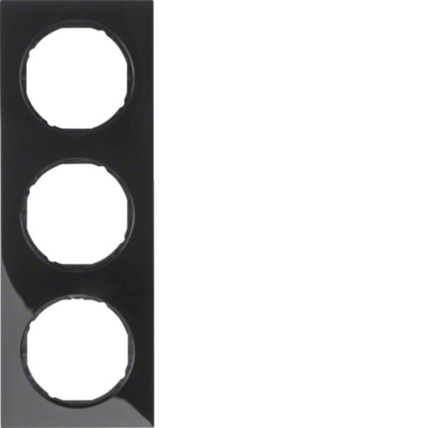 BERKER - BRK10132245 CORNICE 3P SERIE R3 NERO LUCIDO