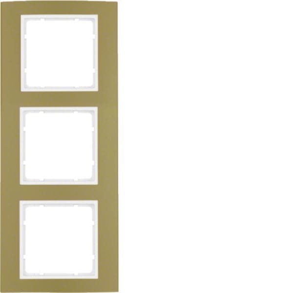 BERKER - BRK10133046 CORN.3P B3 ALU ORO/BIA.POL.OP. ALU ANOD.