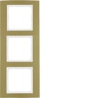 BERKER - BRK10133046 CORN.3P B3 ALU ORO/BIA.POL.OP. ALU ANOD.