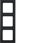 BERKER - BRK10136096 Rahmen 3fach Berker Q.3 anthrazit samt,