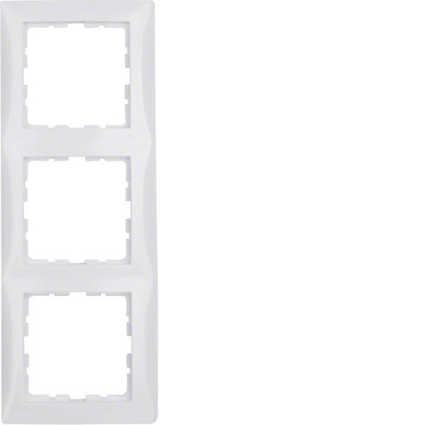 BERKER BRK10138989 CORNICE 3P SERIE S1 BIANCO POLARE LUCIDO