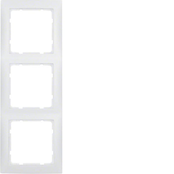BERKER - BRK10139909 Rahmen 3fach Berker S.1 polarweiB matt