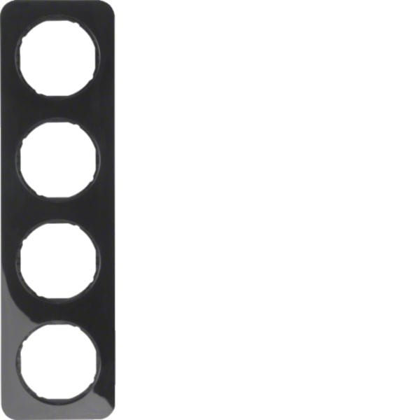 BERKER - BRK10142145 CORNICE 4P SERIE R1 NERO LUCIDO
