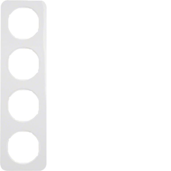 BERKER BRK10142189 CORNICE 4P SERIE R1 BIANCO POLARE LUCIDO