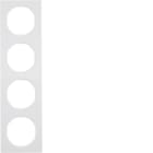 BERKER BRK10142289 CORNICE 4P SERIE R3 BIANCO POLARE LUCIDO