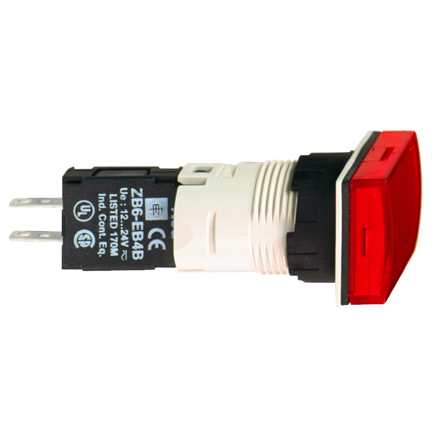 SCHNEIDER ELECTRIC - SNRXB6DV4BB Lampada spia rettangolare Ø16 - IP65 - rossa - LED integrato - 24V