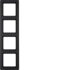 BERKER - BRK10146086 Rahmen 4fach Berker Q.1 anthrazit samt,