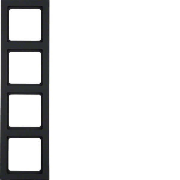 BERKER - BRK10146096 Rahmen 4fach Berker Q.3 anthrazit samt,