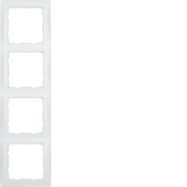 BERKER - BRK10149909 Rahmen 4fach Berker S.1 polarweiB matt