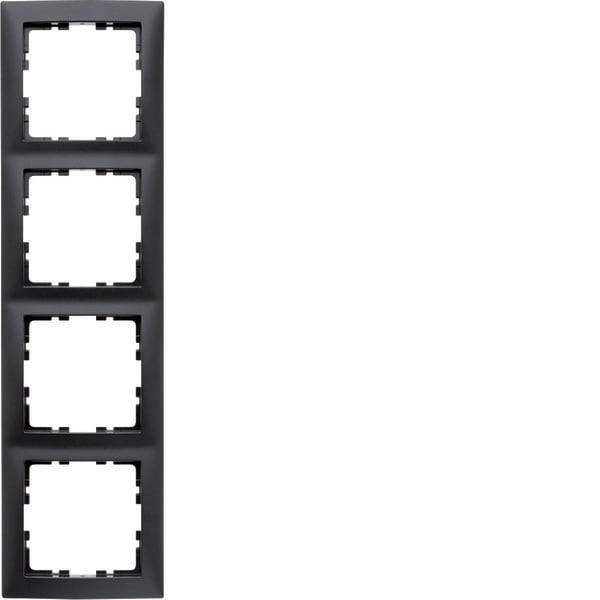 BERKER - BRK10149949 Rahmen 4fach, S.1 anthrazit, matt