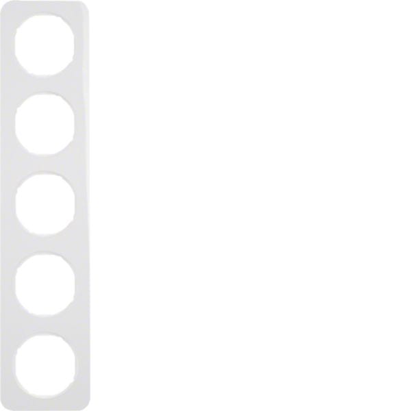 BERKER - BRK10152189 CORNICE 5P SERIE R1 BIANCO POLARE LUCIDO