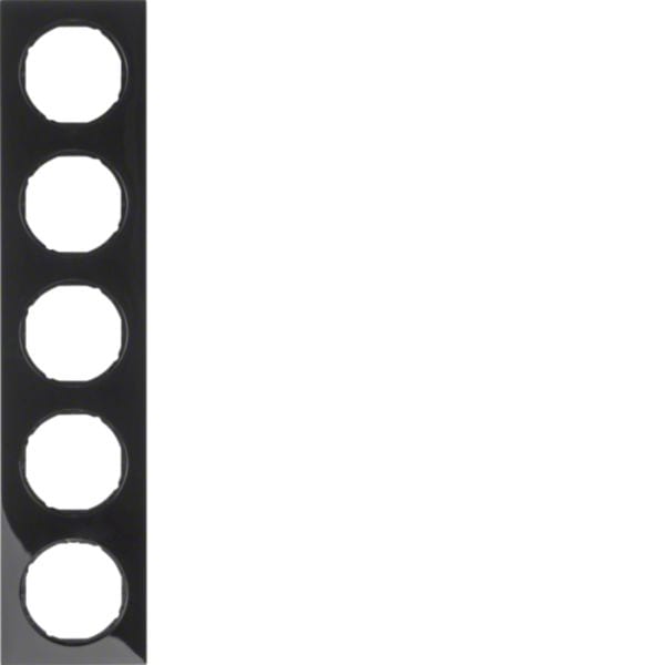 BERKER - BRK10152245 CORNICE QUINTUPLA SERIE R3 NERO LUCIDO