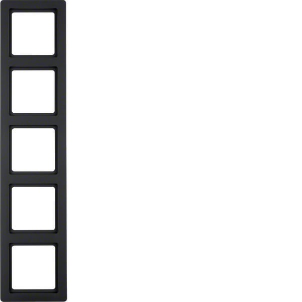 BERKER - BRK10156086 Rahmen 5fach Berker Q.1 anthrazit samt,