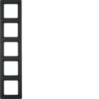 BERKER - BRK10156086 Rahmen 5fach Berker Q.1 anthrazit samt,