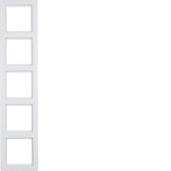 BERKER - BRK10156089 Rahmen 5fach Berker Q.1 polarweiB samt