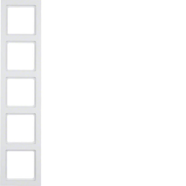 BERKER - BRK10156099 Rahmen 5fach Berker Q.3 polarweiB samt