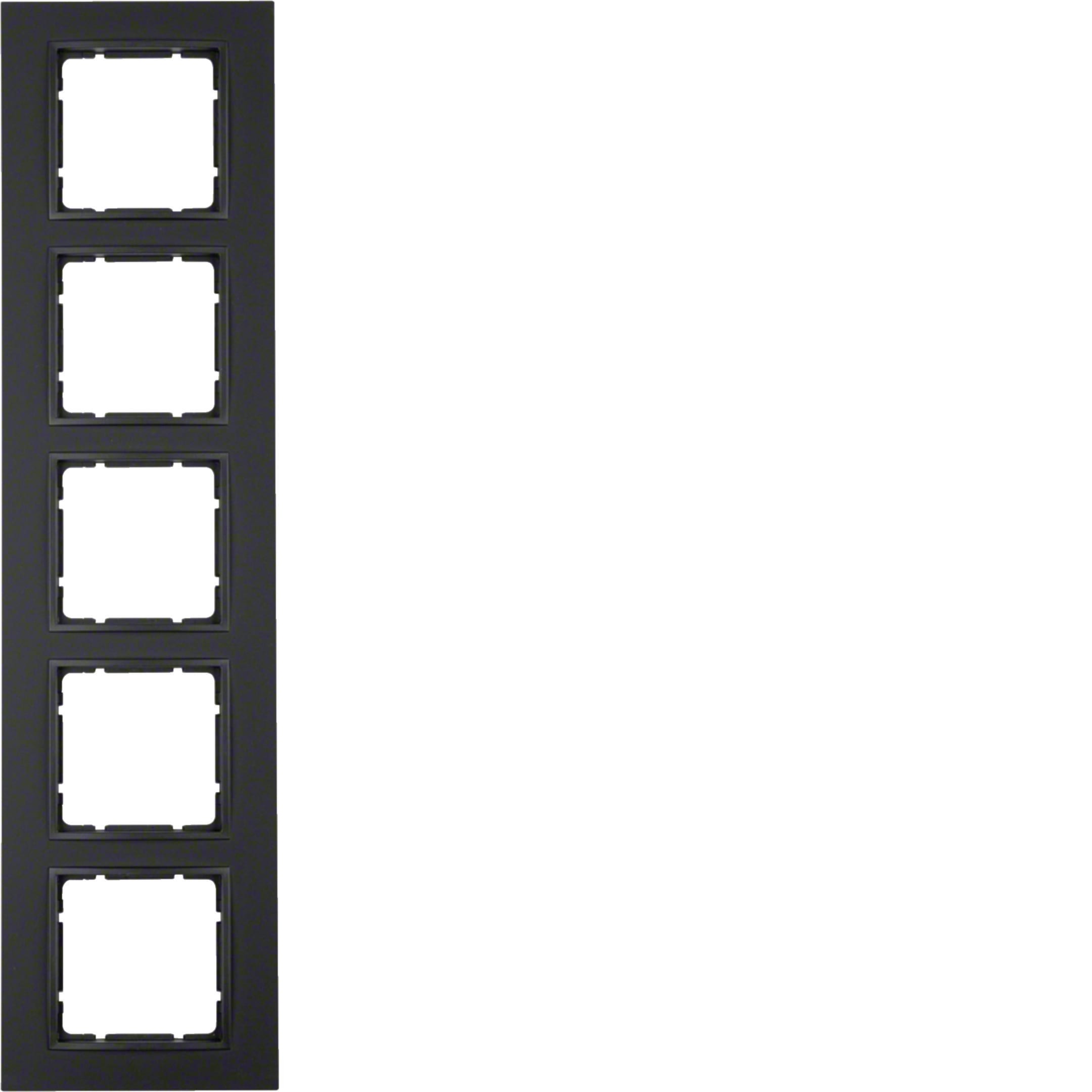 BERKER BRK10156626 CORNICE 5P SERIE B7 ANTRACITE OPACO
