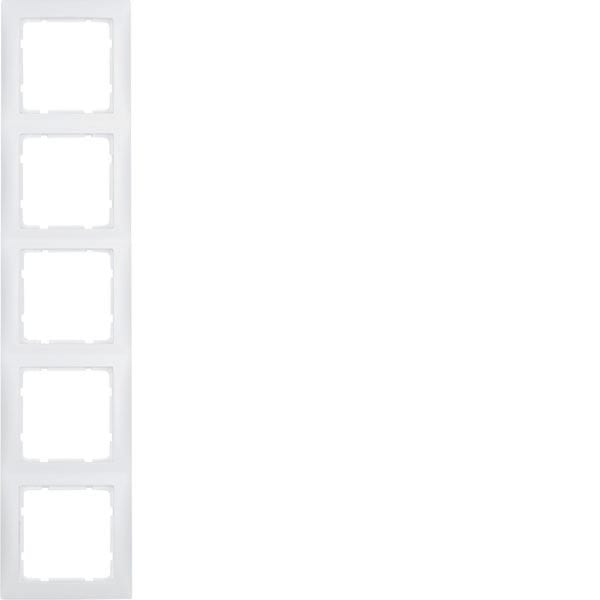 BERKER - BRK10159909 Rahmen 5fach Berker S.1 polarweiB matt