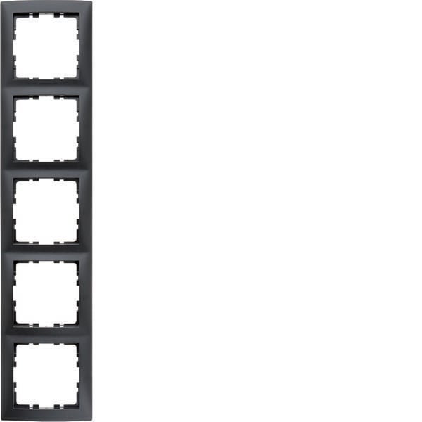 BERKER - BRK10159949 Rahmen 5fach Berker S.1 anthrazit matt